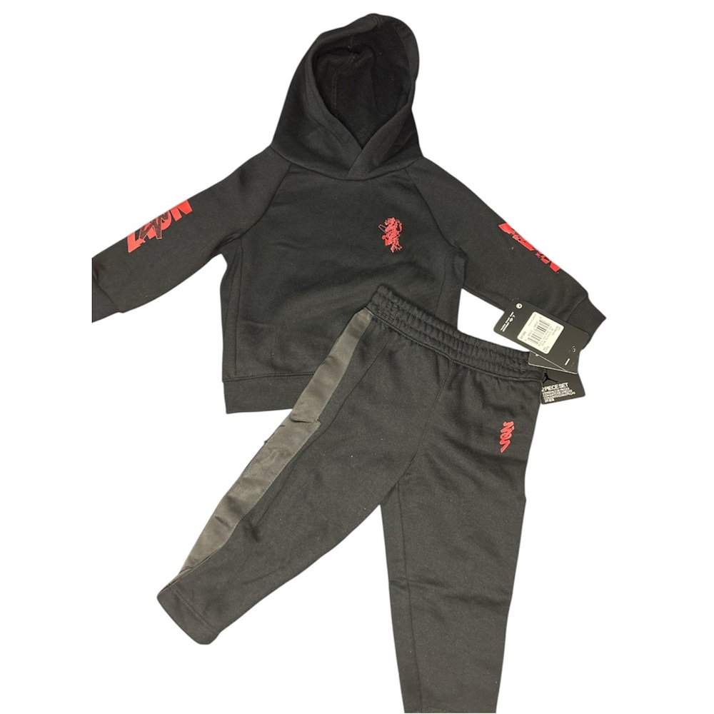Jordan Kids Matching Set in Black and Red New with tags size 12M